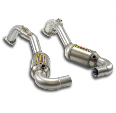 Tubo delantero Derecho-Izquierdo con catalizador Sistema 100% de acero inoxidable Ø54mm -> 2 x Ø50mm - Solo kit completo PORSCHE