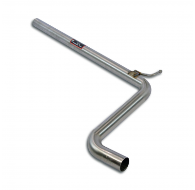 Tubo central (reemplaza silencioso central OEM) Sistema 100% de acero inoxidable, sobredimensionado Ø54 mm, para el parachoques