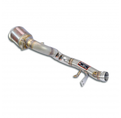 Downpipe Right + convertidor precatalítico metálico Elimina el catalizador secundario Sistema 100% de acero inoxidable 2 x Ø 70