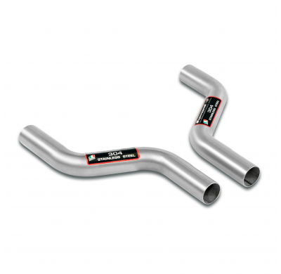 Tubo de conexion derecho -izquierdo Sistema 100% de acero inoxidable, 2 x Ø60 mm MERCEDES R107 SL  (M103 / M104 - 24v 6 Cyl. eng