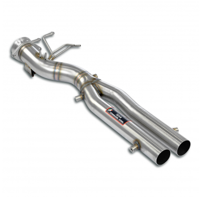 Tubo en Y (elimina el catalizador y el filtro de partículas de gasolina) Sistema 100% de acero inoxidable, sobredimensionado Ø80