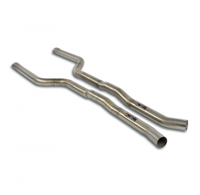 Tubo anterior derecho-izquierdo Sistema de escape completo "Cat.-back" ligero, 100% acero inoxidable, silenciador trasero con vá