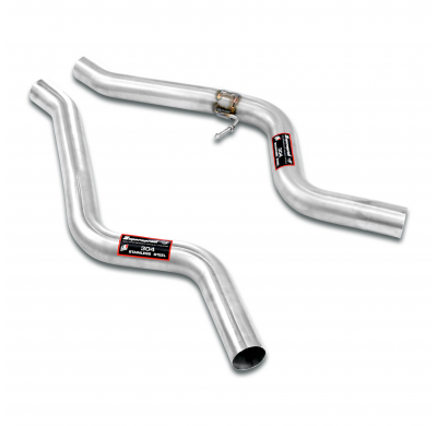 Centre pipes kit Right - Left Sistema de escape trasero "Cat.-back" 100% de acero inoxidable, derecha-izquierda, para el difusor
