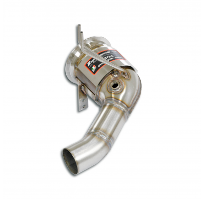 Tubo de escape derecho + catalizador metálico (elimina el filtro de partículas de gasolina) Sistema 100% de acero inoxidable POR