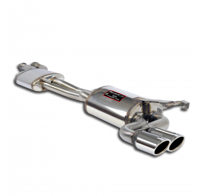 Tubo central + Silencioso trasero 90x70 100% acero inoxidable, sistema "Cat.-Back", 2 x Ø54 mm MERCEDES W124 E 260 (M103 - 160 H