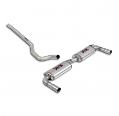 Silencioso trasero derecho-izquierdo Sistema "Cat.-back" derecha-izquierda 100% acero inoxidable, tamaño extragrande Ø57 mm FIAT