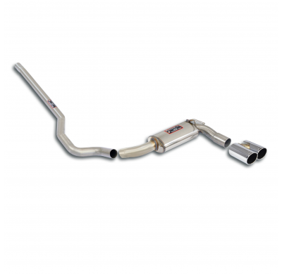 Silencioso trasero OO80 Sistema "Cat.-back" 100% de acero inoxidable, tamaño extragrande Ø57 mm FIAT 500X 1.3T 4x4 (180 CV - mod