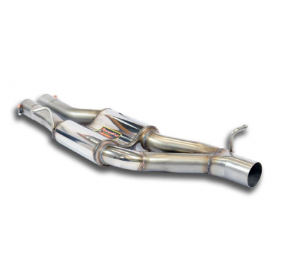 Silencioso central Derecho-Izquierdo Sistema de doble tubo 100% acero inoxidable - Sobredimensionado 1 x Ø90 mm -> 2 x Ø60 mm ->