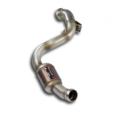 Downpipe Left + Metallic Catalytic 100CPSI WRCElimina el catalizador primario + GPF Sistema 100% Acero Inox 2 x Ø70mm MERCEDES C