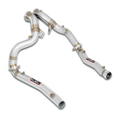 Downpipe kit Derecho-Izquierdo (Reemplaza catalizador) Sistema 100% de acero inoxidable 2 x Ø70 mm - (Elimina el filtro de partí