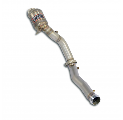 Downpipe Right + pre-catalizador metalico (Elimina catalizador segundario ) Sistema 100% de acero inoxidable 2 x Ø70 mm - (Elimi
