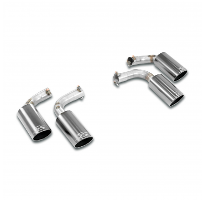 Colas de escape Derecha-Izquierda OO100 "Gun Metal Grey"   Sistema de escape deportivo "Cat.-back" 100% de acero inoxidable - Ki