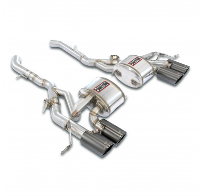 Escape trasero derecho OO100 - izquierdo OO100 "Gris metalizado", con válvulas Axle Back 100% acero inoxidable BMW G82 M4 Compet