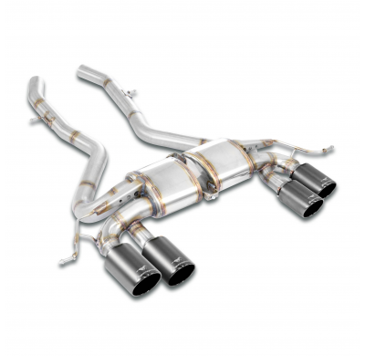 Escape trasero "Race" derecho OO100 + izquierdo OO100 "Gris metalizado" Axle Back 100% acero inoxidable BMW G80 M3 CS (S58 - 550