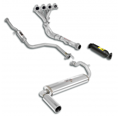 Paquete deportivo Ø50, Sistema completo Sistema completo 100% de acero inoxidable HONDA CIVIC CRX 1.6i (130 CV) Non Kat '87 -> '