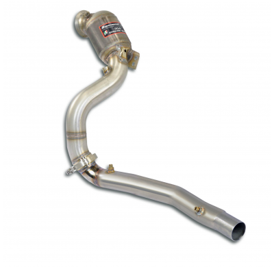 Downpipe izquierdo + Pre-catalizador metalico (Reemplaza 2°catalziador)   Sistema 100% Acero Inox 2 x Ø70mm MERCEDES C190 AMG GT