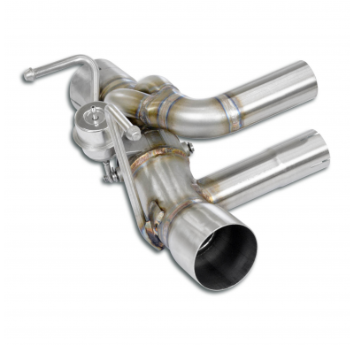 Rear pipe left con válvula  Sistema de escape completo "SPORT" 100% de acero inoxidable con válvulas - Solo kit completo FERRARI