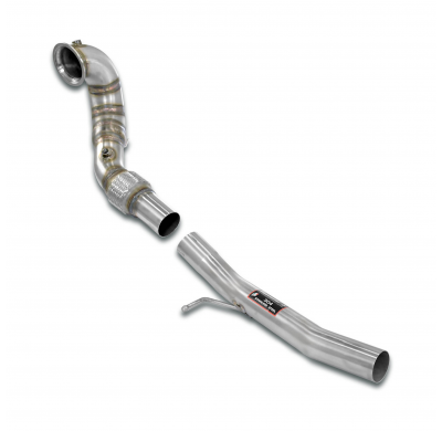 Downpipe (Replaces catalytic converter)  Sistema 100% de acero inoxidable, sobredimensionado Ø76mm-> Ø70mm - Solo kit completo V