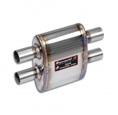Centre exhaust, resonated Sistema 100% de acero inoxidable. - Se adapta al convertidor catalítico primario y a los tubos de esca
