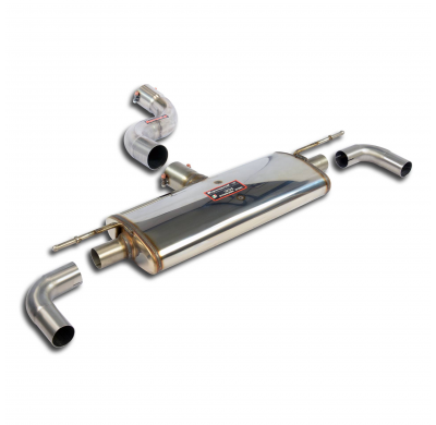Silencioso trasero Derecho-Izquierdo   Sistema de doble tubo 100% acero inoxidable, sobredimensionado: 1 x Ø90 mm - 2 x Ø60 mm
