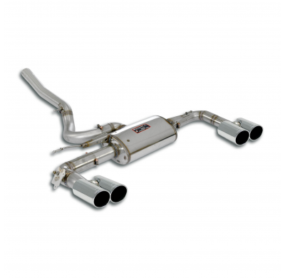 Rear exhaust right - left con válvula, 4 endpipes O 90 Sistema "Cat.-back" 100% de acero inoxidable con válvula - Para difusor d