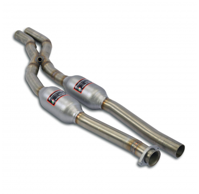 Silencioso hacia adelante + "X-Pipe" Sistema 100% de acero inoxidable - Solo kit completo ALPINA B11 (E32) 3.5i (6 cyl.) '87 ->
