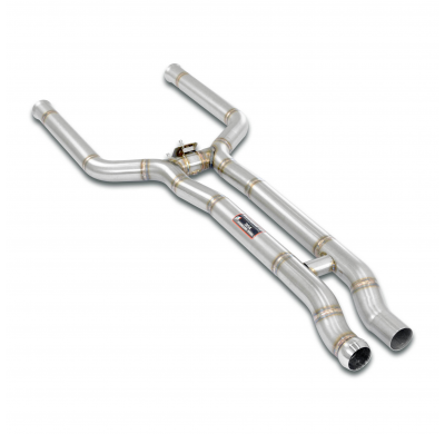 Tubo central en forma de "H" con válvula Sistema de escape trasero 100% acero inoxidable - Sobredimensionado 2 x Ø70 mm - con vá