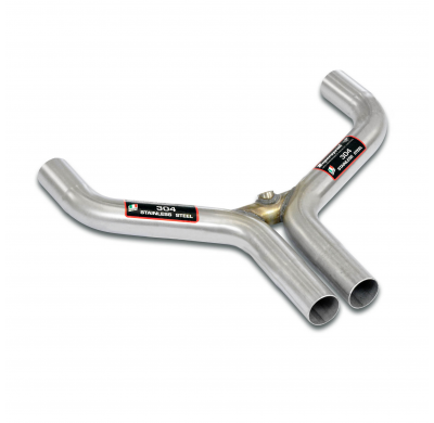 Conexión del tubo en forma de "Y" Sistema 100% de acero inoxidable, tamaño extragrande 2 x Ø60 mm - Solo kit completo MERCEDES R
