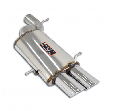 Rear exhaust 100 x 75 "RS Look"  Sistema 100% acero inoxidable "RS4 Quattro", sobredimensionado 2 x Ø63,5 mm -> 1 x Ø80 mm - Sol