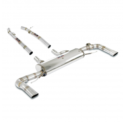 Rear exhaust right - left con válvula Silenciador trasero - (Parachoques trasero con salida trapezoidal) - Solo kit completo BMW