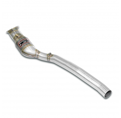 Tubo anterior con catalizador metalico izquierdo Sistema 100% de acero inoxidable. Tamaño extragrande: 2 x Ø70 mm -> Ø65 mm. FER
