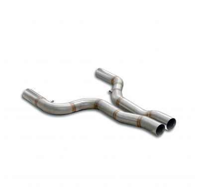Kit de tubo delantero (conserva los catalizadores secundarios de fábrica) Sistema de doble tubo para el silenciador trasero Stoc