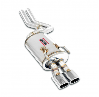 Escape trasero 95x75 Sistema "Cat.-back" 100% de acero inoxidable - Solo kit completo MERCEDES W140 400 SEL V8 '91 -> '92 Rear e