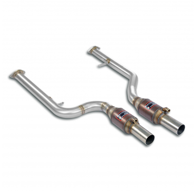 Front pipe right - left with  Metallic catalytics Sistema "Twin Pipe" - Elimina el catalizador secundario + OPF - Solo kit compl