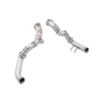 Kit de tubo de bajada derecho - izquierdo (elimina el catalizador) Sistema 100% de acero inoxidable, 2 x Ø70 mm MERCEDES R232 SL