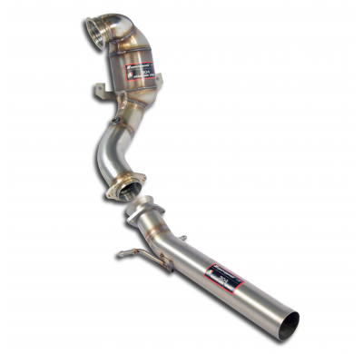 Turbo Downpipe Kit + Catalizador Metalico 200 Cpsi  - Vw Golf Vii Gti Club Sport 2.0 Tsi (265  -  290 Cv) 2016 -> (ø76mm) Supers