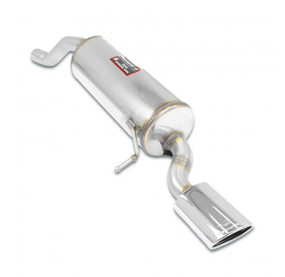 Rear exhaust Ov. 120x80 Sistema 100% de acero inoxidable, sobredimensionado Ø54 mm, para el parachoques trasero de serie - Solo