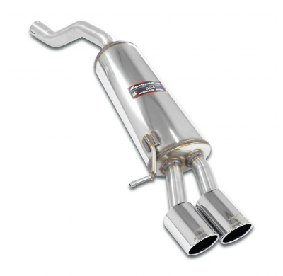 Rear exhaust OO90 Kit de silenciador trasero 100% de acero inoxidable, para el parachoques trasero de serie - Solo kit completo
