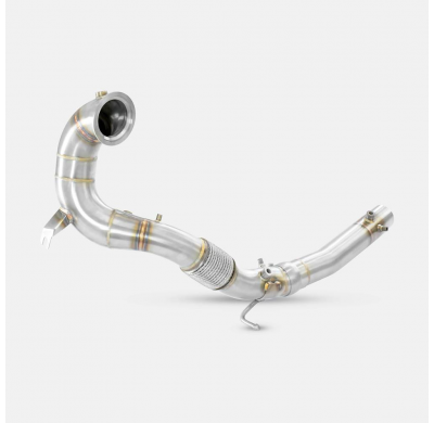 Turbo downpipe kit(Replaces catalytic converter - Deletes GPF) Sistema 100% de acero inoxidable, sobredimensionado Ø90mm>Ø76mm -