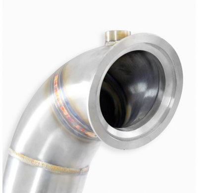 Turbo downpipe kit(Replaces catalytic converter - Deletes GPF) Sistema 100% de acero inoxidable, sobredimensionado Ø90mm-> Ø70mm