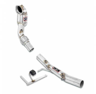 Kit de tubo de escape turbo + convertidor catalítico metálico WRC 100 CPSI (elimina el filtro de partículas de gasolina) Sistema