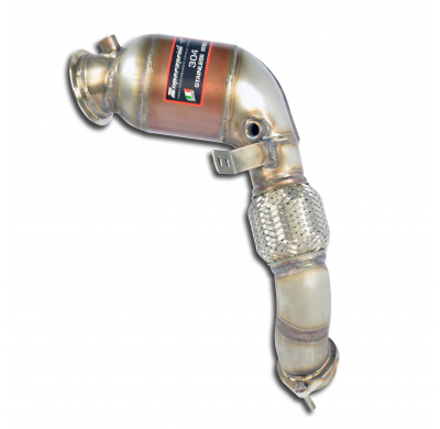 Turbo Downpipe Kit + Convertidor Catalizador Izquierdo - Bmw E72 X6 Activehybrid (N63 Engine 485 Hp) 2009 -> 04/2011 Supersprint