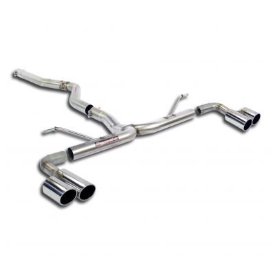 Tubo Conexión + Tubo Trasero Derecho-Izquierdo O80 (Anula Silencioso)  - Bmw F22 218d (N47n Engine - 143 Cv) 2013 -> 2015 Supers