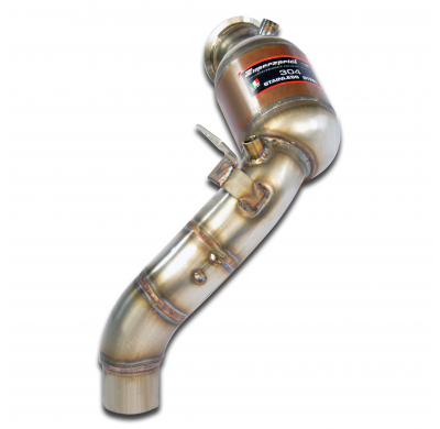 Turbo Downpipe Kit + Catalizador Metalico Izquierdo - Bmw F12 M6 Coupè / F13 M6 Cabrio V8 (560 Cv) 2012 -> 2018 ("Cat-Back") Sup