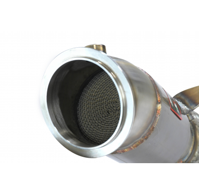 Downpipe + Catalizador metalico 100CPSI Sistema 100% Acero Inox tamaño grande Ø70mm BMW F22 220i 2.0T (N20 Motor - 184 CV) 2014