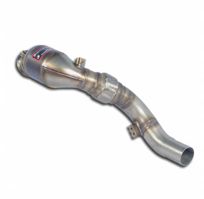 Turbo Downpipe Kit + Catalizador Metalico Derechoaccepts the Stock "Cat.-Back" System  - Bmw F10 / F11 550i V8 Lci 2012-> Supers