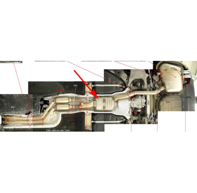 Tubo Central (Reemplaza Escape Central Oem) - Bmw F10 / F11 528i (N52n/N53 Engine-6 Cyl.- 254 Cv) '09 -> '11 Supersprint