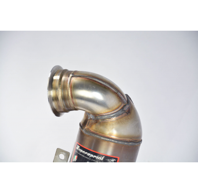 Turbo downpipe kit + catalizador metalico 200 CPSI para silencioso central OEM ALTERNATIVA:Downpipe kit para sistema silencioso
