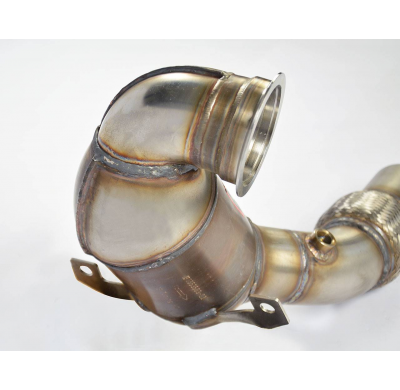 Turbo Downpipe Kit + Catalizador Metalico 200 Cpsi Para Escape Central Oem  - Audi S3 8v Quattro 2.0 Tfsi (300 Cv) 2013 -> 2