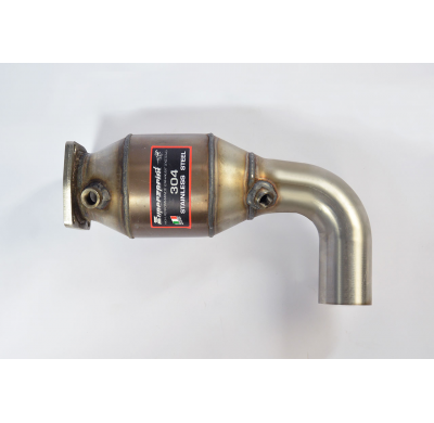 Silencioso delantero derecho con catalizador metalico 200CPSI Sistema 100% de acero inoxidable para silenciador trasero OEM. POR